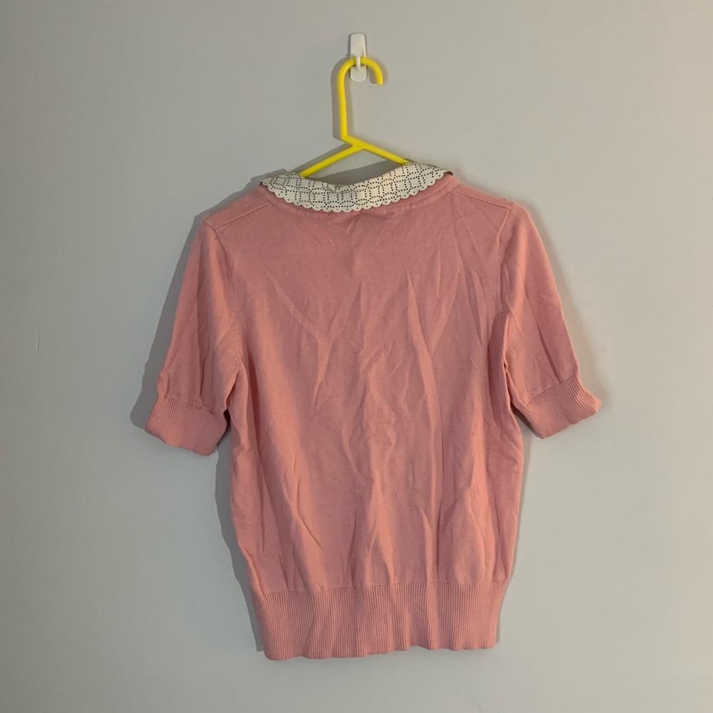 Pink Tartan Detachable Collar Sweater - Picture 3 of 6